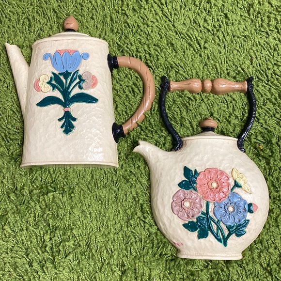 Vintage Other - Vintage floral teapot wall decor folk art grannycore cottagecore